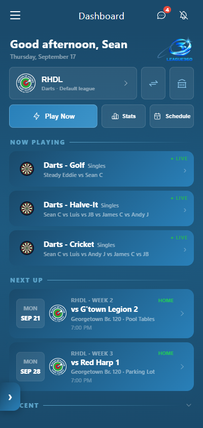 League360 dashboard